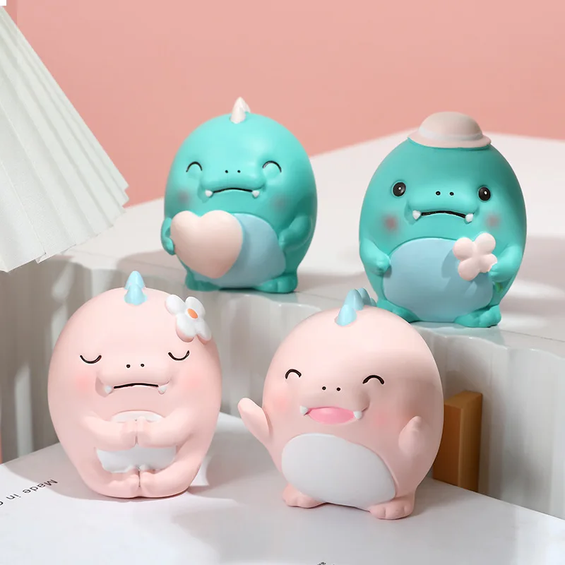 

Resin Ornament Cartoon Dinosaur Piggy Bank Student Gift Change Piggy Bank Living Room Ornament Resin Handicraft