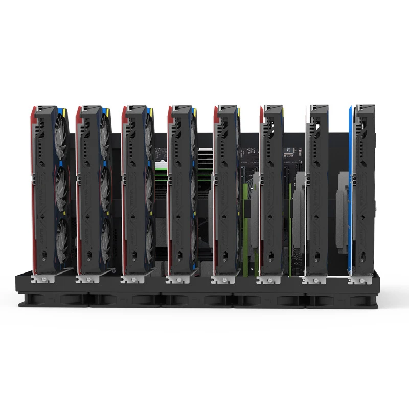 Steel Open Air Miner Mining Frame Rig Case Up To 8 GPU For Crypto Coin Currency Mining
