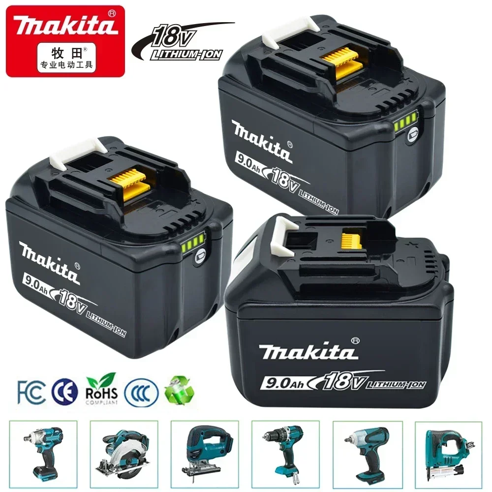 Оригинальный аккумулятор Makita 18 В Bl1850b BL1850 Bl1860 Bl1860 Bl1830 Bl1815 Bl1840 LXT400 9,0 Ач для инструментов Makita, дрель, аккумулятор