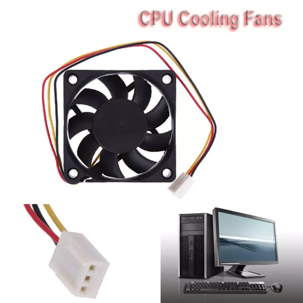 

60x60x15mm 3 Pin 12V Case Computer Cooler Cooling Fan PC Black High Quality