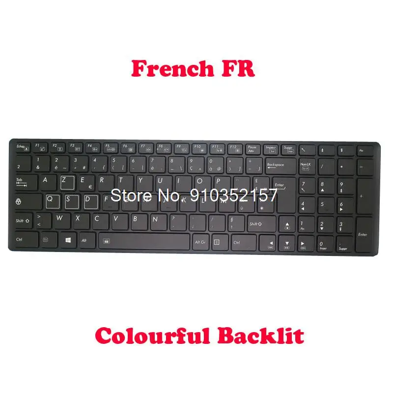 Laptop Backlit Keyboard For Gigabyte P35 Series V142645HK1 2Z703-FRX71-S10S V142645FK1 2Z703-FRX70-S10S French FR Black Frame