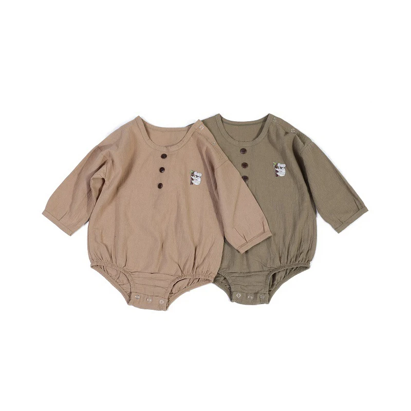 

Newborn Baby Girl Clothes Solid Color Baby Rompers Cotton Long Sleeve Toddler Romper Infant Jumpsuit Clothing 0-24 Months