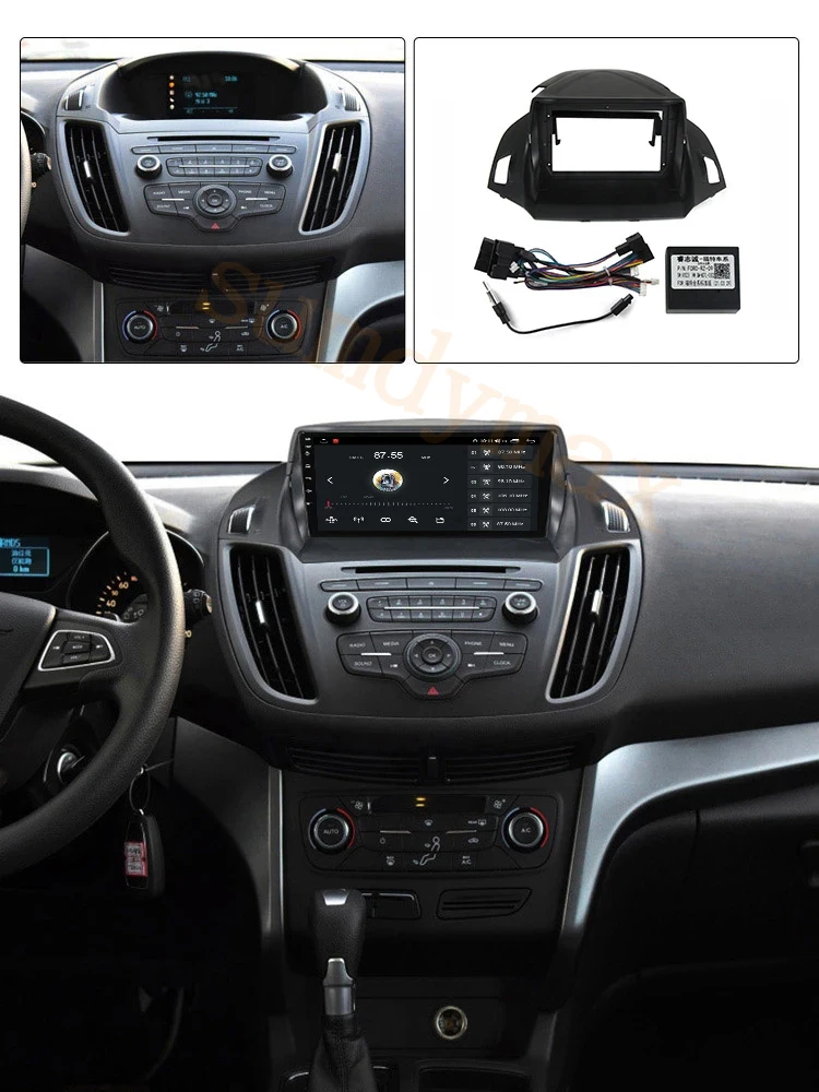 2 DIN 9-дюймовая автомобильная лицевая панель кабель питания canbus для FORD ESCAPE Kuga 2013-2019