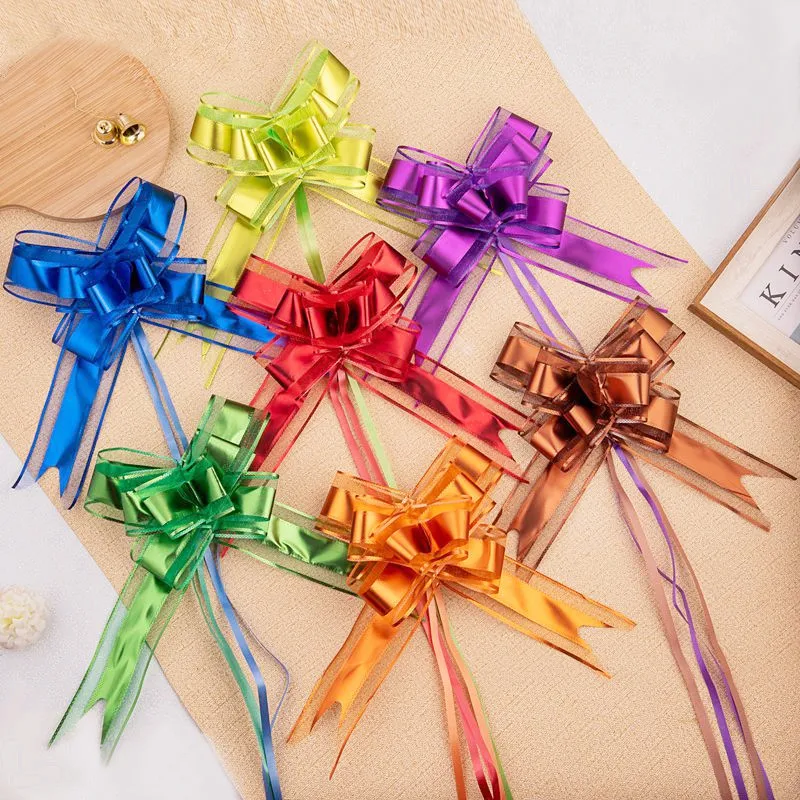 

10 шт., новогодние ленты-банты для украшения дома