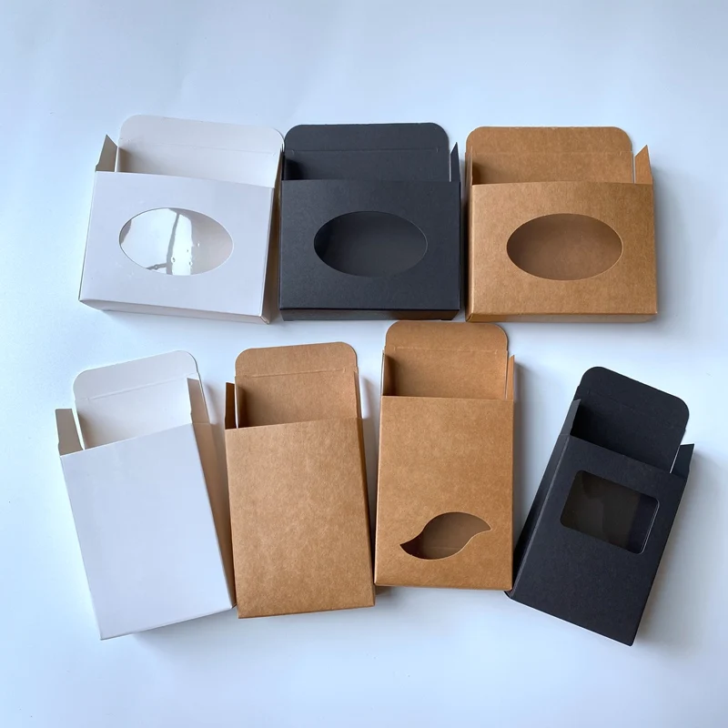 With Window Handmade Soap Packaging Box Package For Gifts Soap Customzie Logo Paper Wrapper Wholesale