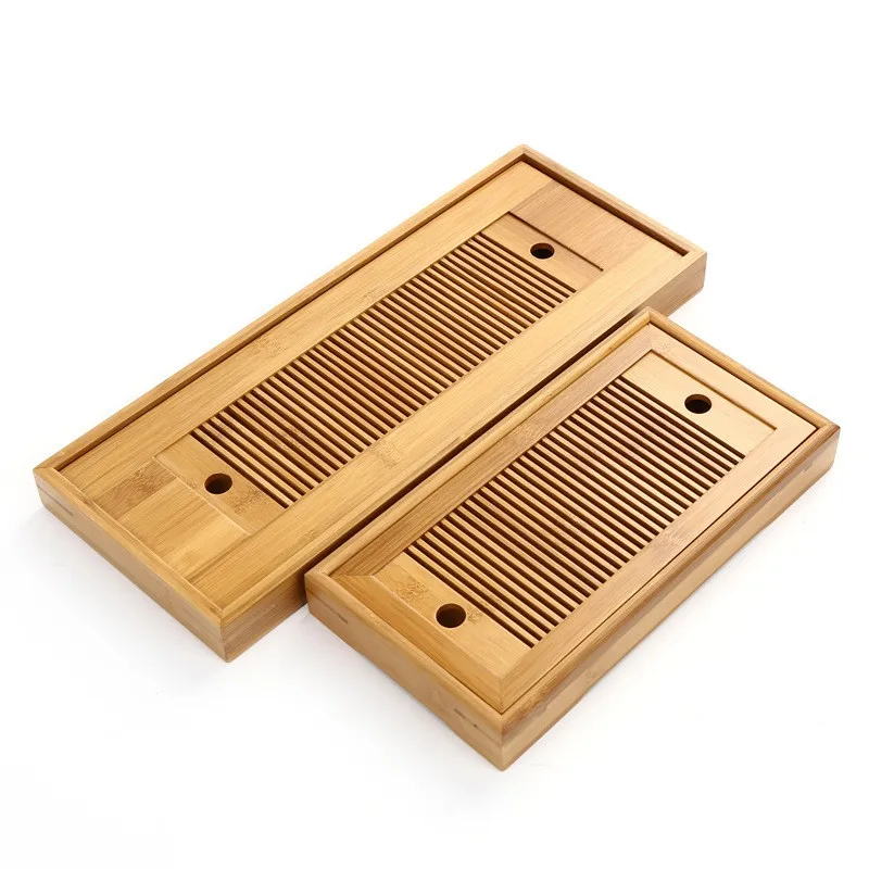 

Бамбуковые чайные подносы, китайские чайные подносы кунг-фу, экологичные настольные подносы для хранения воды, сухой пузырьковый столик, ки...