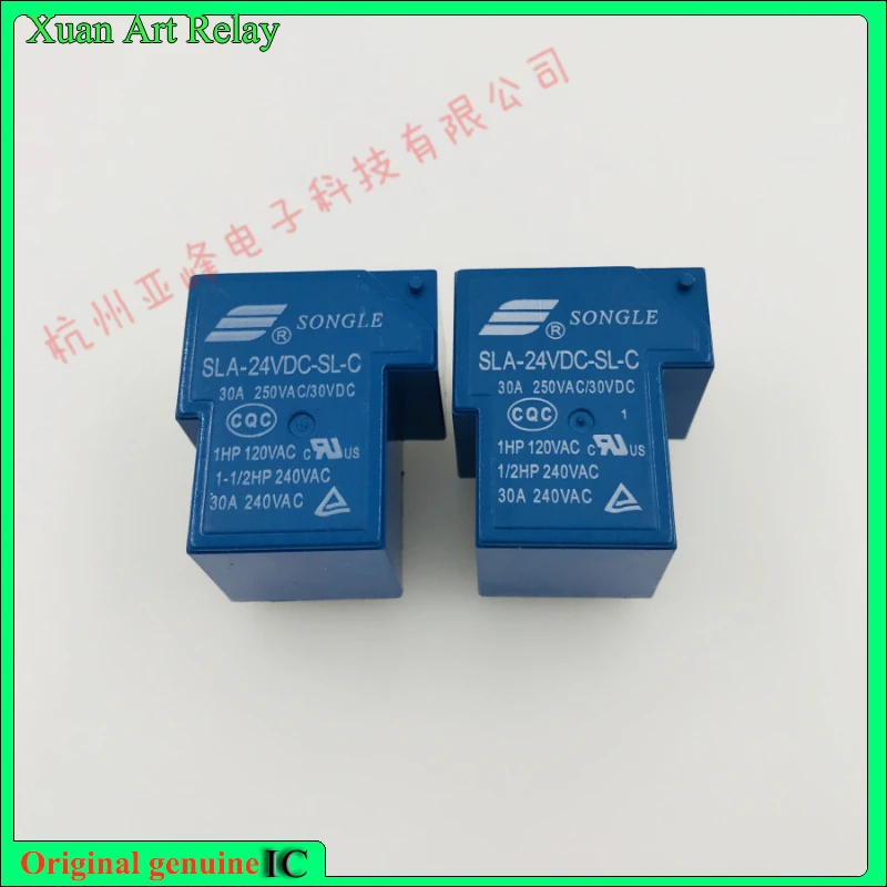 

5pcs SLA-24VDC-SL-C 5-pin group conversion 30A250VAC HF2150-1C-24DE
