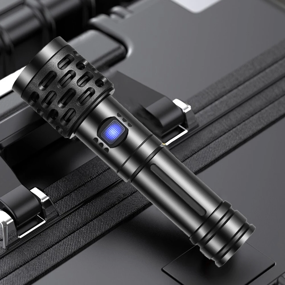 

Portable Handheld Lamp Zoomable Type-C USB Rechargeable 10W LED Long Distance Flashlight Daily Waterproof for Working Camping