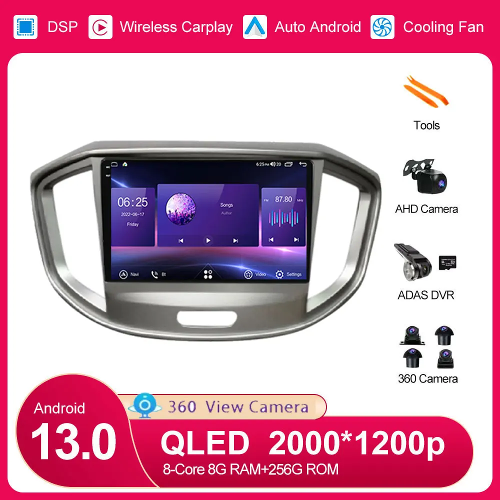 

Android 13 для JAC S2 2015 2016 2017 2018 Автомобильная Мультимедийная Навигация стерео головное устройство 360 камера GPS