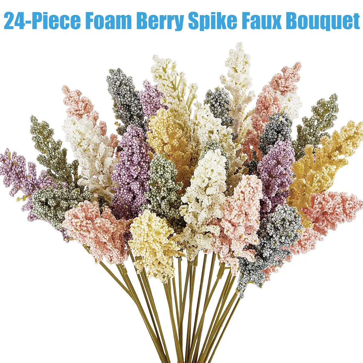 

24 шт. искусственные поролоновые ягоды с шипами, Мини Искусственные Ванильные цветы, легкий искусственный цветок, искусственные цветы, реали...