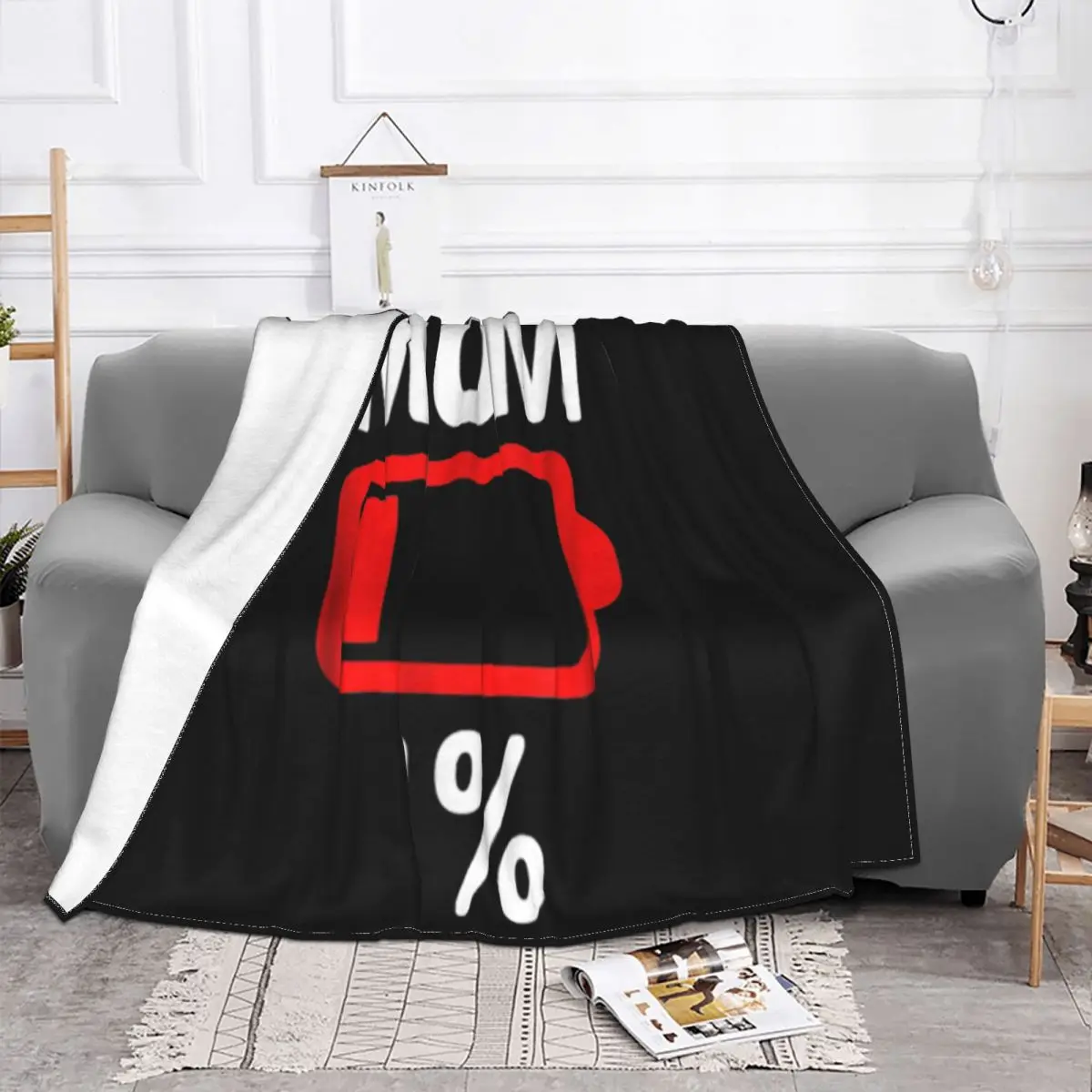 Красивое уставленное одеяло для мамы с низким зарядом батареи женщин подарок на