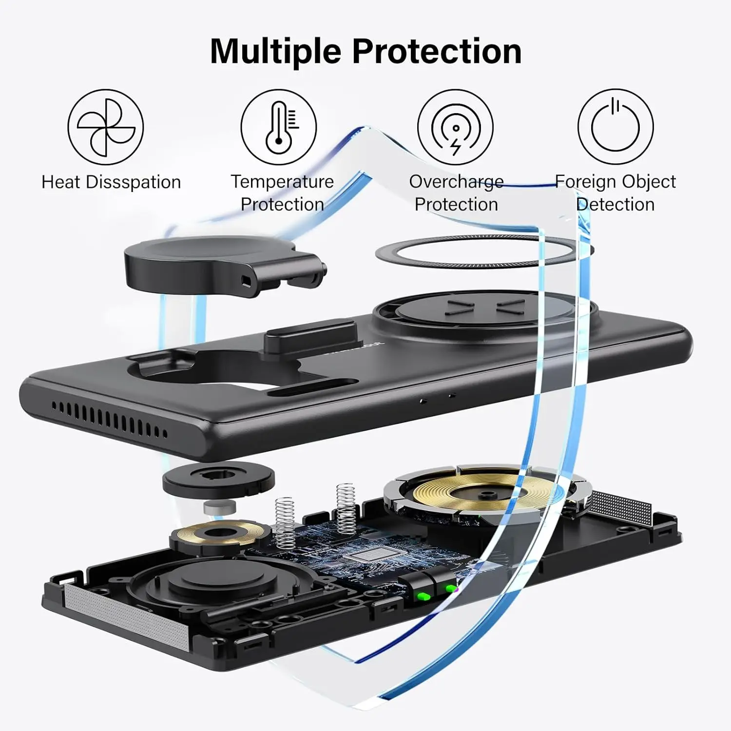 Беспроводное зарядное устройство SwanScout 502G для Google Pixel 9 Pro Fold 8a 8 7 2 в 1 Зарядная