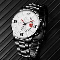 fashion mens black watches luxury men stainless steel analog classic watch man business casual calendar quartz wristwatch clock