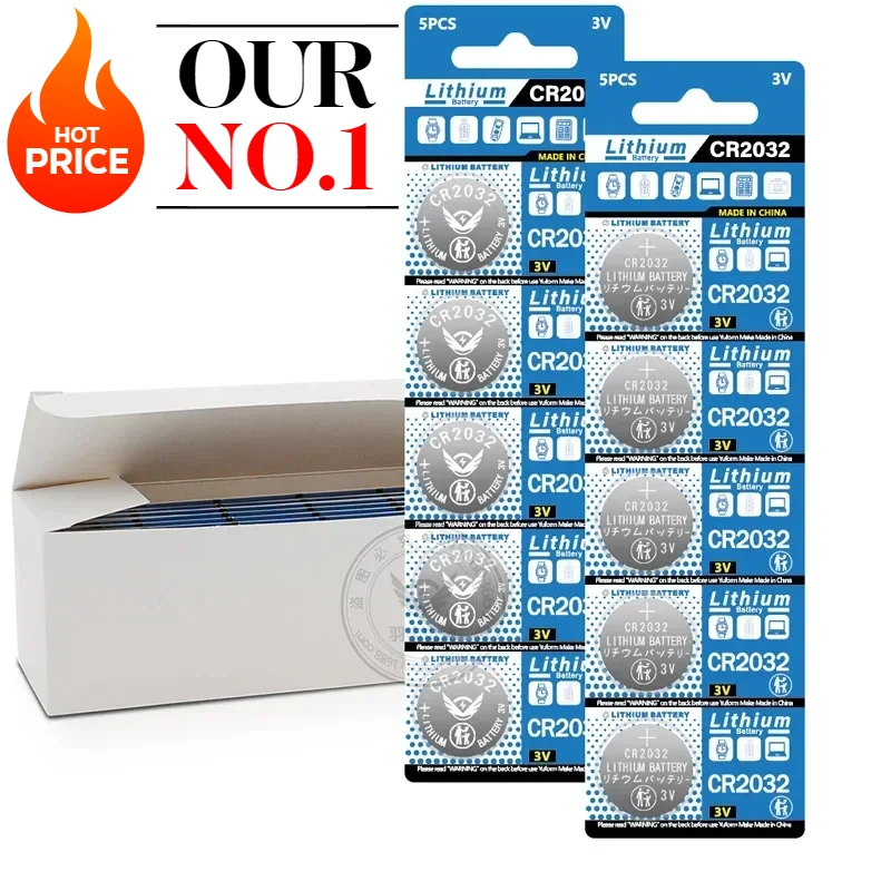 Кнопочный аккумулятор CR2032 10 шт