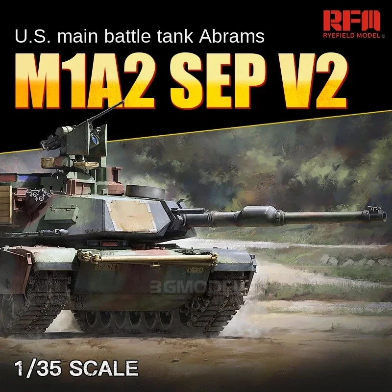 Модель Ryefield пластиковая Сборная модель автомобиля RM-5029 1/35 Hyundai US M1A2 SEP V2 основной