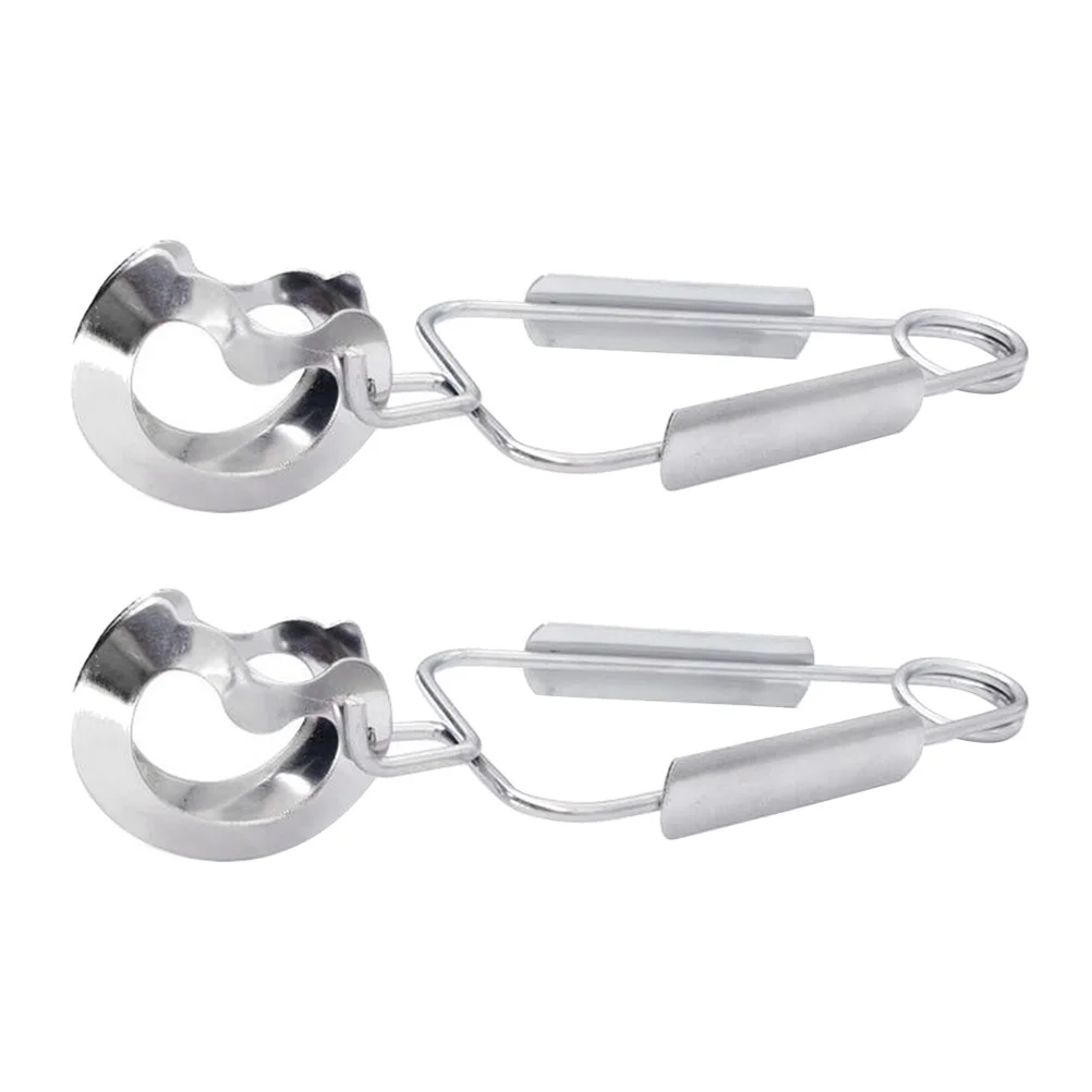 

2pcs Stainless Steel Skillet Set Spring Seafood Tong Food Serving Clamp Kitchen Utensil for Restaurant Hotel