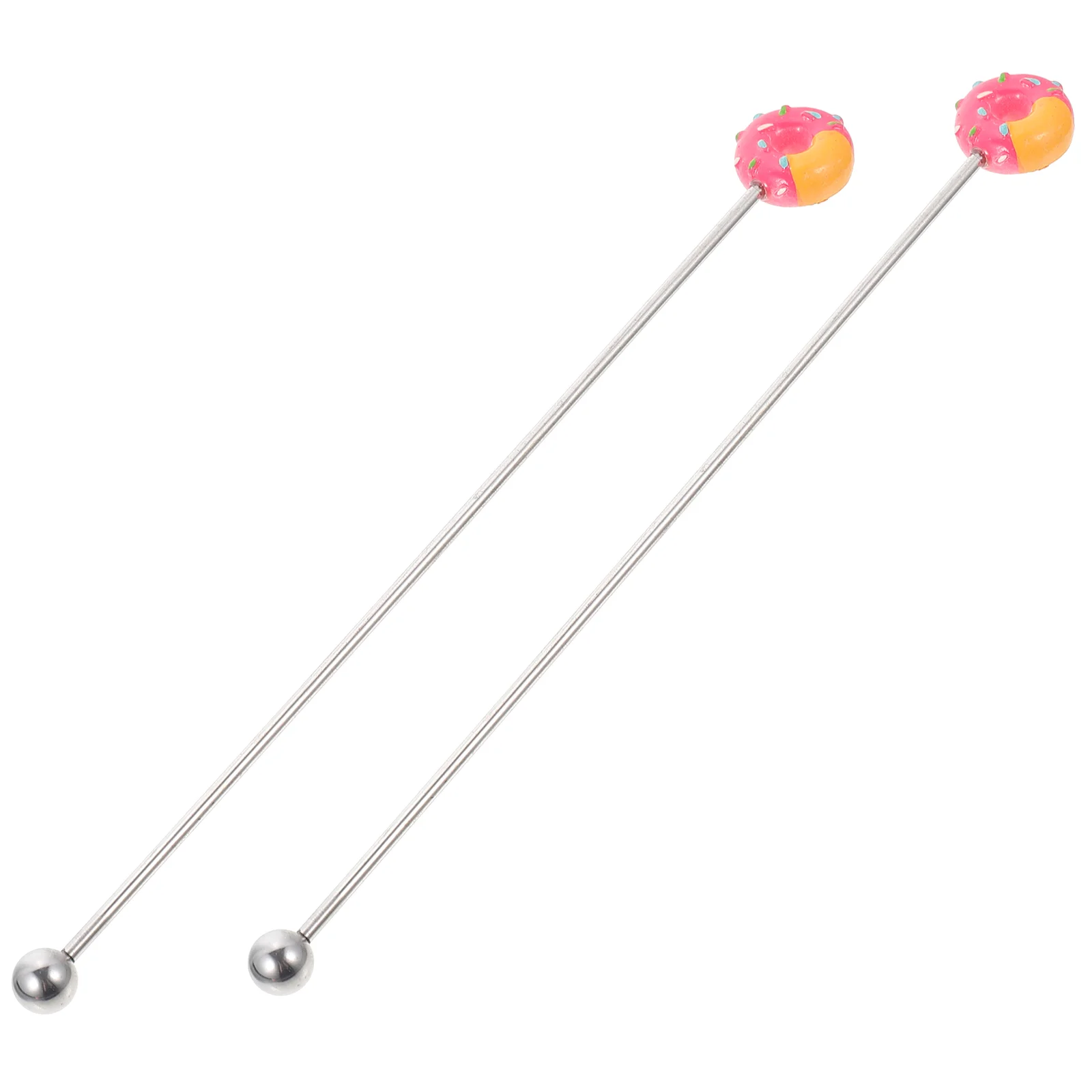 

Stirrers Picks Cocktail Coffee Sticks Stirring Swizzle Stainless Steel Drink Beverage Stick Reusable Stirrodstirrer Rods Donut