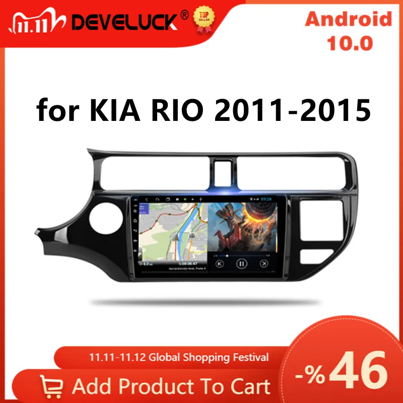 

9 ''Android 9,0 2Din Автомобильная магнитола для KIA RIO 2011- 2015 Мультимедиа Видео навигации GPS плеер 4G + Wifi DSP с функцией Разделение Экран