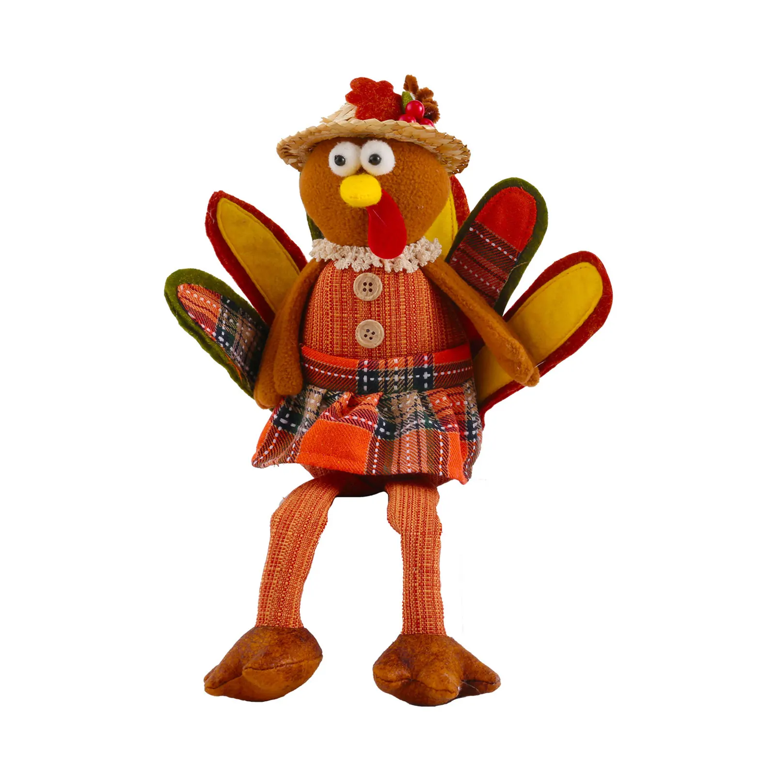 

Thanksgiving Sitting Turkey Decorations Well Made Durable Doll Suitable for Adults & Children