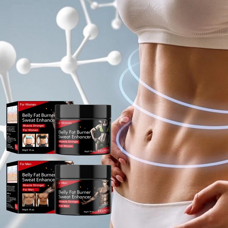 

60g Male Female Muscle Stronger Body Creams Slimming Firming Fat Burning Sweat Enhancer Belly Waist Arm Thighs Blood Circulation