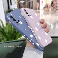 small chrysanthemum phone case for oneplus 9r 9rt 9 8t 8 7 7t pro 5g liquid silicone cover