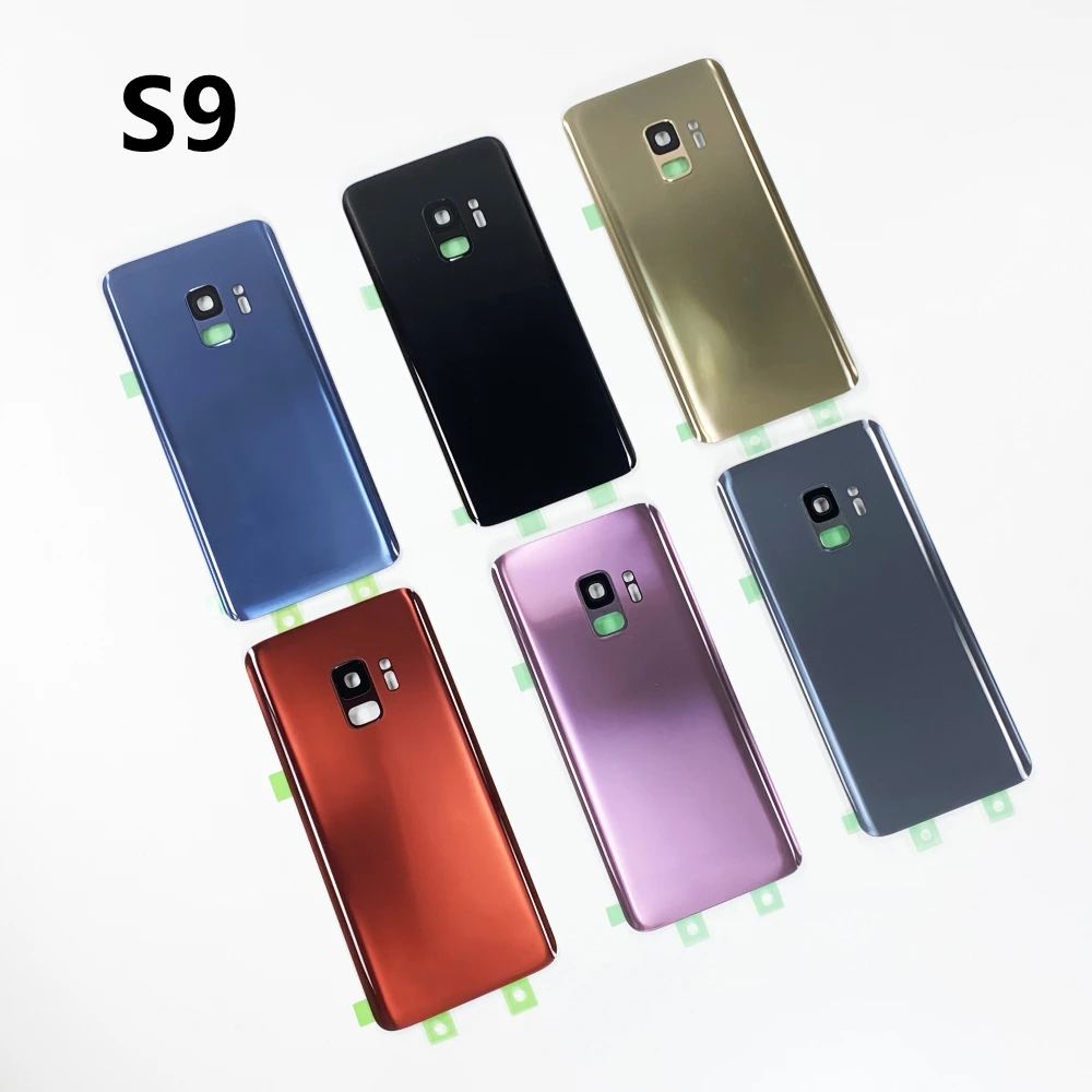 Для Samsung Galaxy S9 G960 G960F + Plus G965 G965F задняя крышка стеклянный корпус батарейный отсек