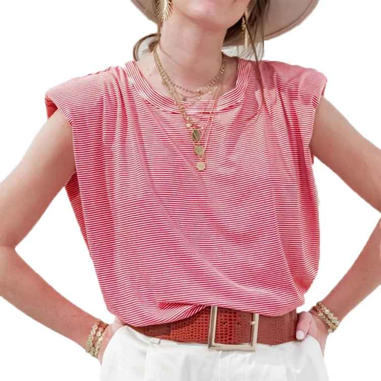 

Women's Casual Tank Tops Summer Crewneck Sleeveless Tunic Flowy Loose Shirts