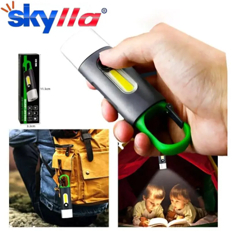 Светодиодный водонепроницаемый мини-фонарик яркая USB-лампа с аккумулятором для