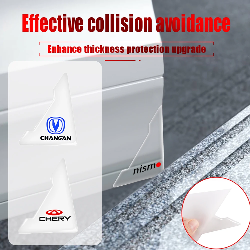 Прозрачные защитные наклейки на углы двери автомобиля, наклейки против царапин для Lada Kalina, Granta, Priora, Niva, Largus, Samara, XRay, 4x4, SUV, 2 шт.