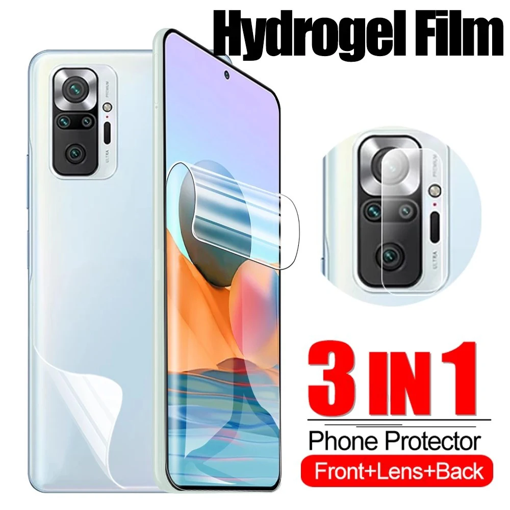 

For Xiaomi Redmi Note 10 10Pro 10S Max 11 Screen Protector Hydrogel Film Cover For Xiaomi Redmi Note 10 Pro Max 10 S Lens Film