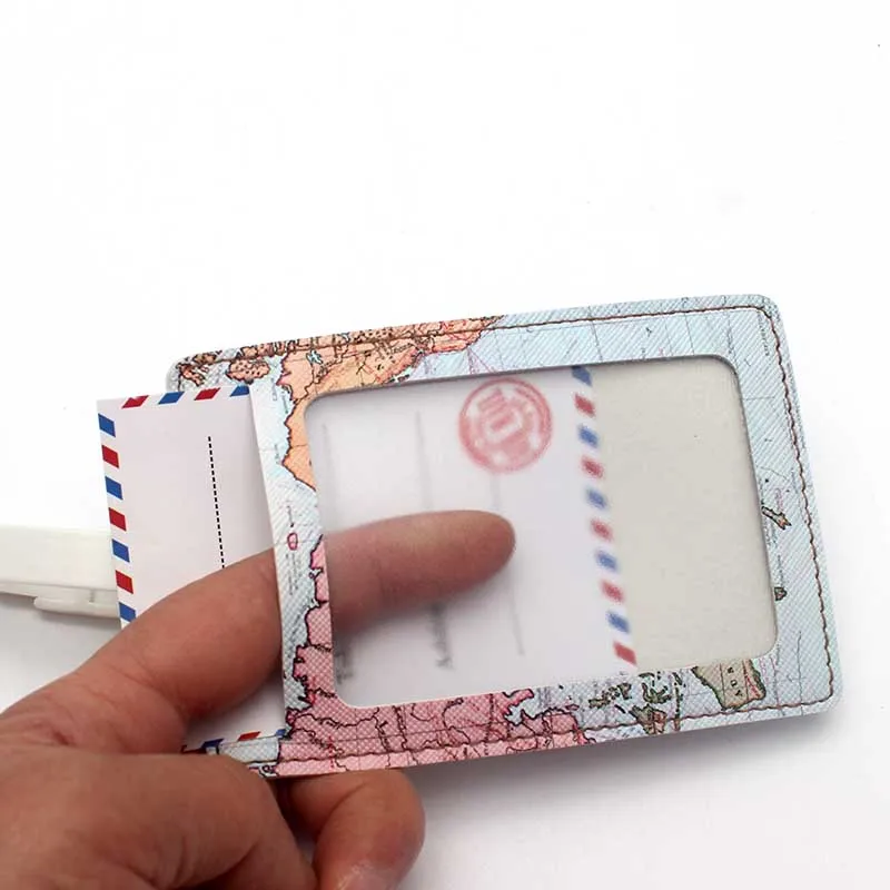 Creative Fashion Travel Accessories Luggage Tag PU Suitcase ID Addres Holder Baggage Boarding Tag Portable Label Luggage Tag