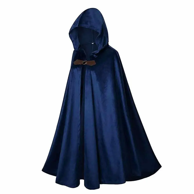 

Medieval Hood Open Front Hooded Cloak Cape For Women Men Halloween Cape For Stage Performance Nightclub Art Photography Role Pla