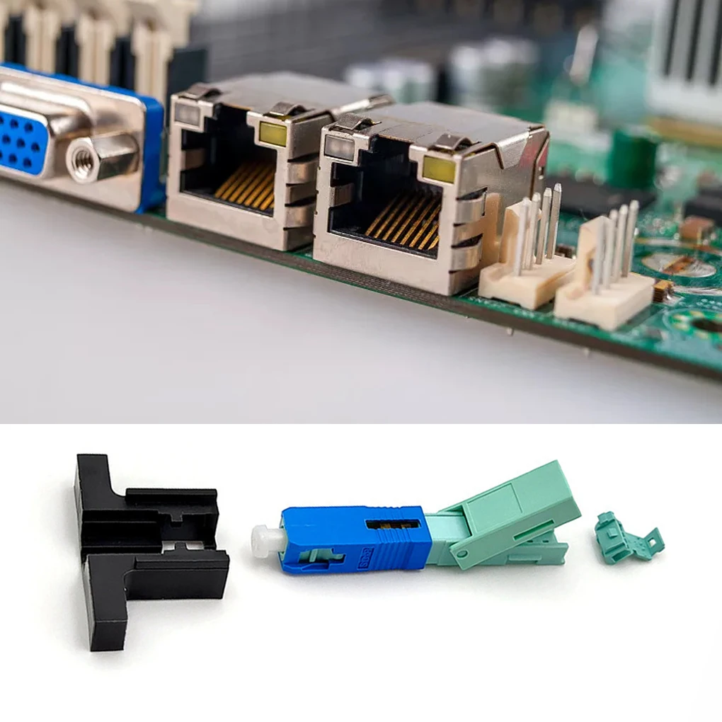 

50 Pieces SC UPC Fiber Optic Coupler Replacement Optical Cable ABS Adapter Converter Conversion Connector Network