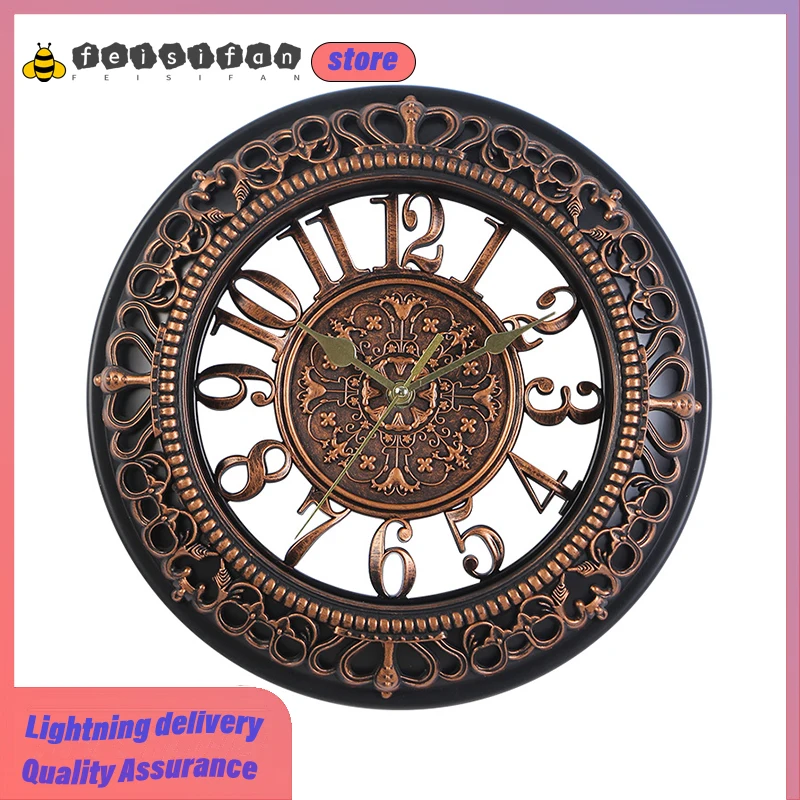 

High Quality 12 Inch European Creative Wall Clock Plastic Mute Wall Clock Modern Design Wall Clock Home Decor Living Room Art