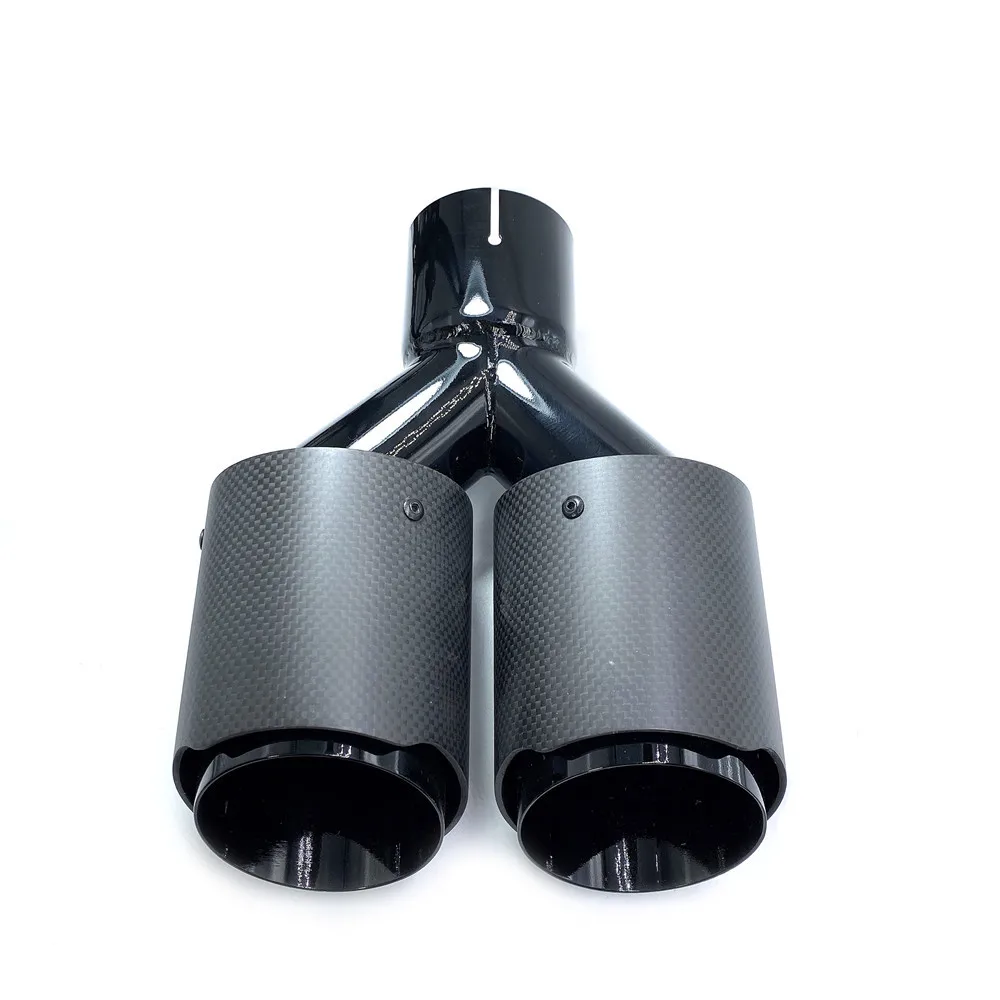1 шт. 63 мм в 89 двойной наконечник из углеродного волокна + выхлопной трубы