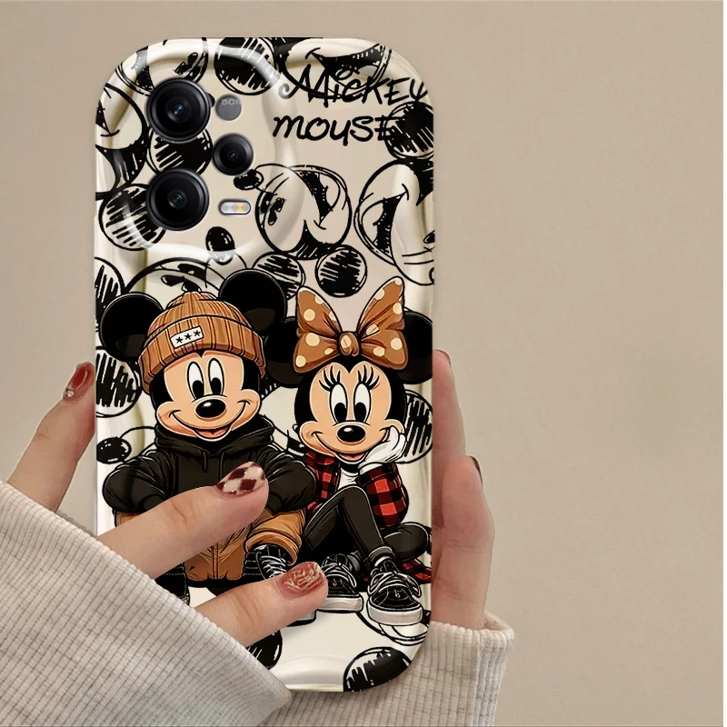 Чехол Disneys Mickeys Minnies Mouse 3D Wave для Xiaomi Mi 14 12 12T 11 Lite Poco M6 X6 X5 X4 F4 M3 Pro 4G 5G Мягкий