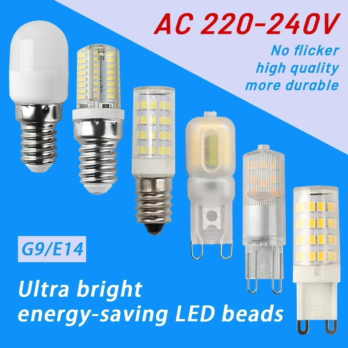 Светодиодная лампа G9 3 Вт 2 AC 220 В 240 в E14 для холодильника SMD2835 лампа-кукуруза замены