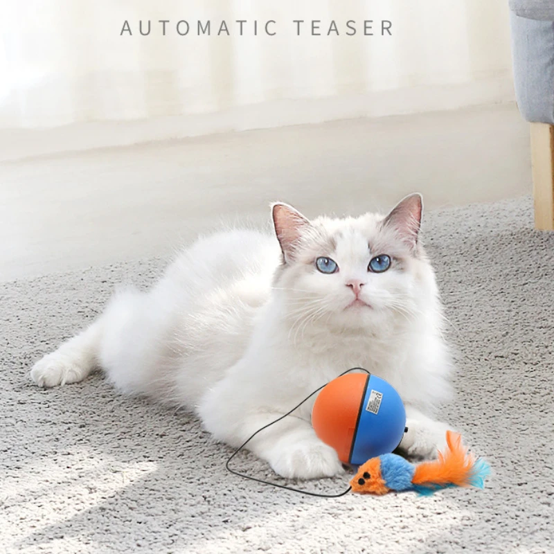 

Automatic Cat Tease Toy Ball Intelligent Electric Cat Tease Rolling Ball Pet Products Cat Is Self Satisfied Interactive