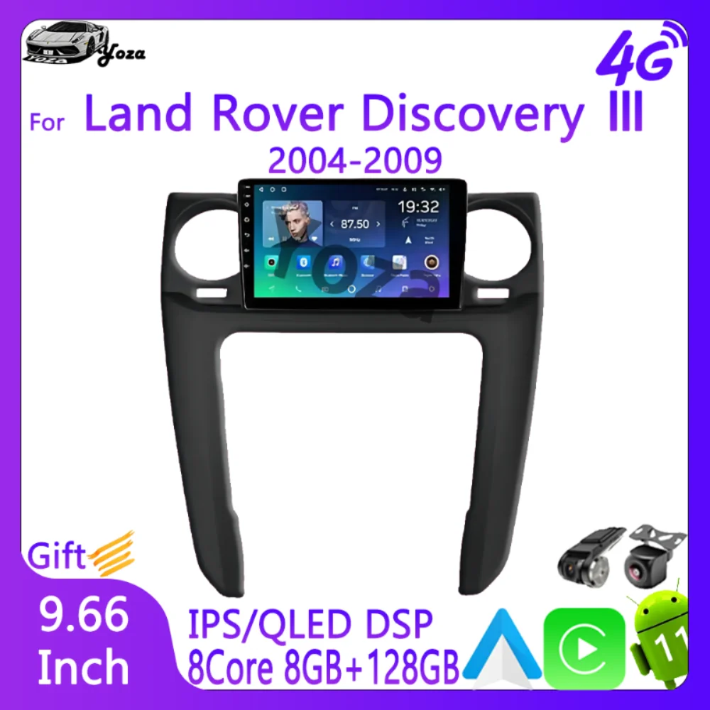 

Yoza Carplay Car Radio For Land Rover Discovery Ⅲ 2004-2009 Android11 Touch Screen Multimedia Player GPS Navigation 5G WIFI