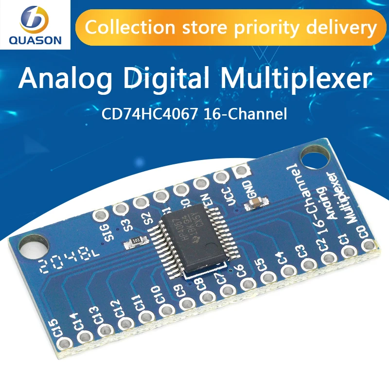 10 шт. CD74HC4067 16-канальный с аналоговым и цифровым дисплеем мультиплексор