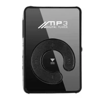 portable mini mirror clip mp3 player music media support micro sd tf card fashion hifi mp3 for outdoor sports