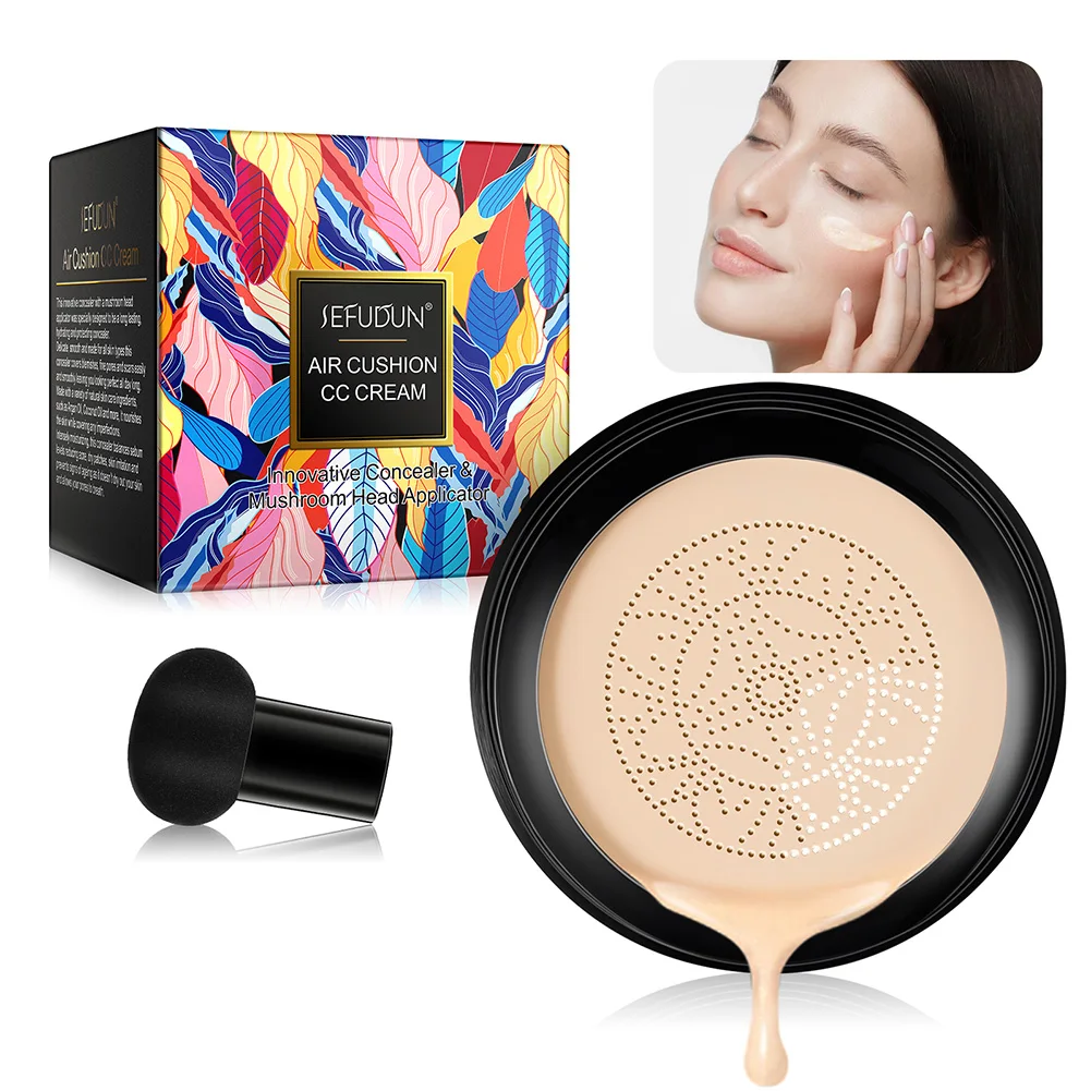 

Mushroom Head Air Cushion BB Cream Foundation Cream Long Lasting Concealer Face Moisturizing Whitening Cream Face Makeup Cushion