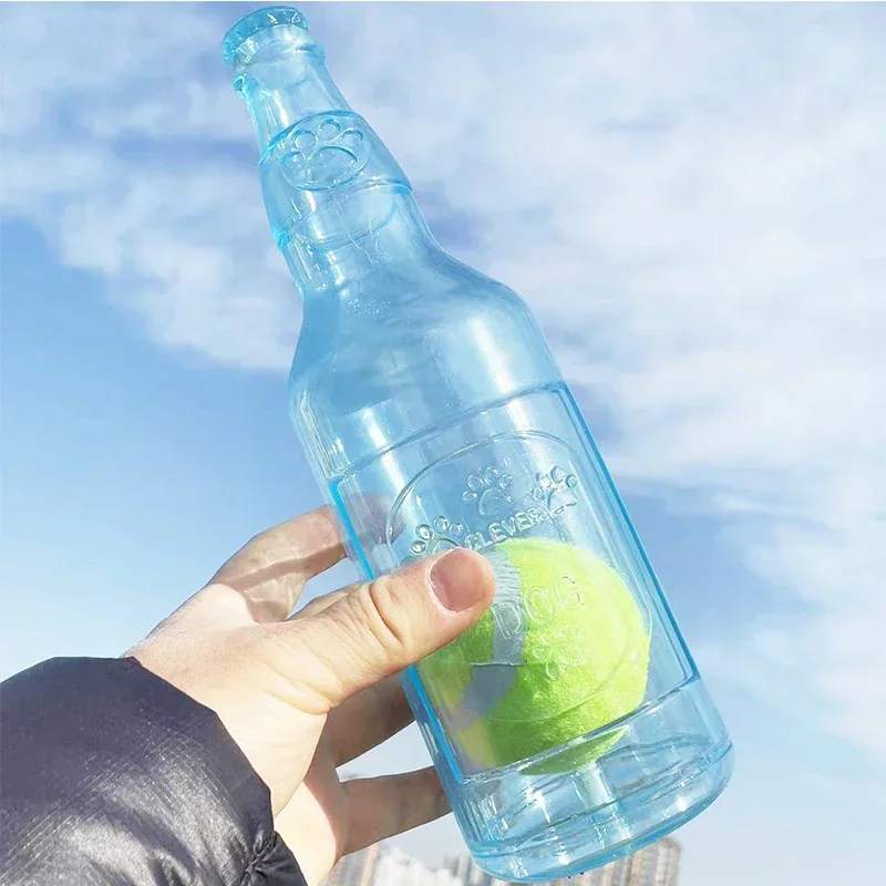 Игрушка-жевательная пивная бутылка с теннисным мячом