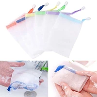 10 piecesset portable hanging hand soap liquid bag bath shower travel foaming mesh cleaning delicate foam netting