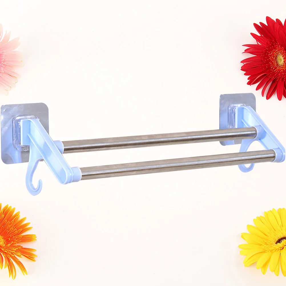 

1pcs Rack Practical Lightweight Hanging Traceless Sucker Towel Shelf Towel Rack for Home Bathroom