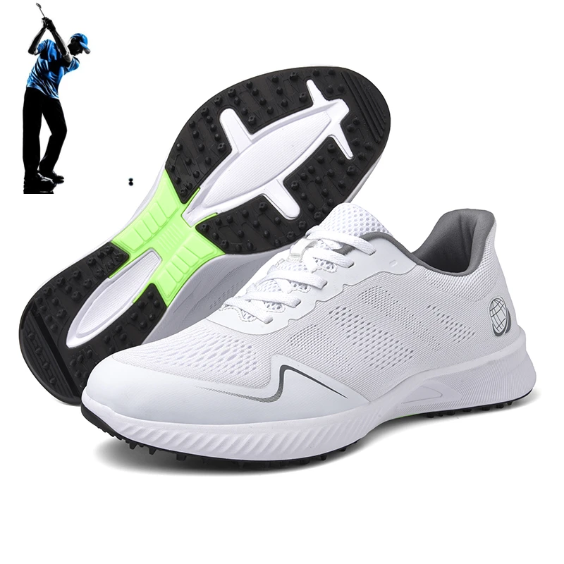 2022 Professional Men's Golf Shoes Mesh Breathable Golf Sneakers Men and Women Outdoor Training Walking Golf Sneakers