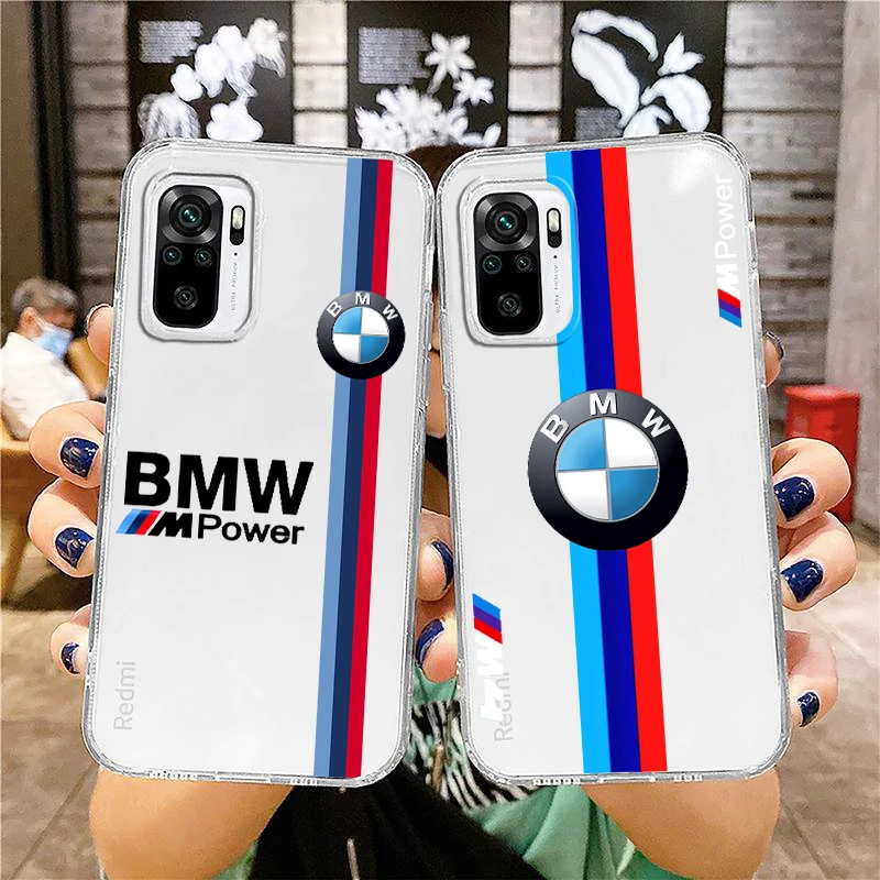 

Luxury Sport Car BMW For Xiaomi Redmi Note 12 10 11 9 Pro Plus Speed 11S 11T 10S 9T 9S 8 5G Transparent Phone Case Cover