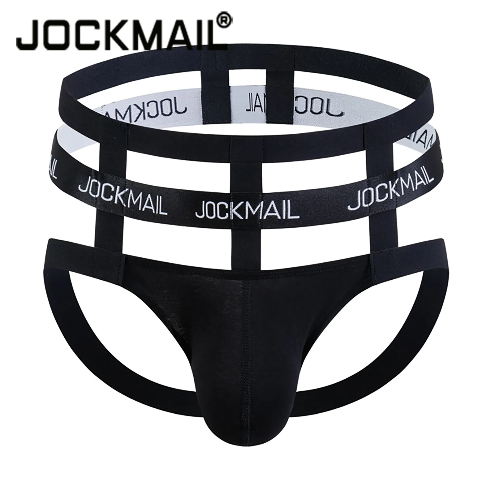 

Трусы-стринги JOCKMAIL мужские, пикантные трусы-джоки, стринги, с мешочком, нижнее белье для геев