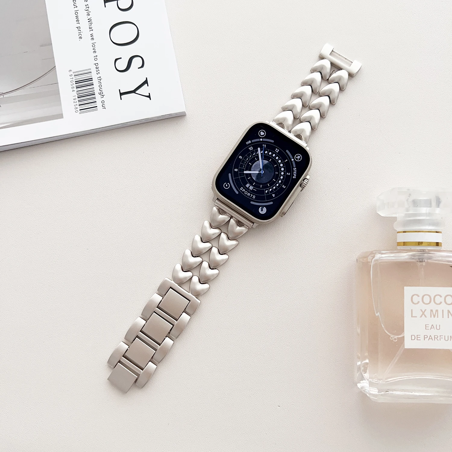 Metal Strap for Apple Watch Band 49mm 45mm 44mm 40mm 41mm 42mm Women Stainless Steel Bracelet IWatch Series Ultra 8 7 SE 6 5 4 3