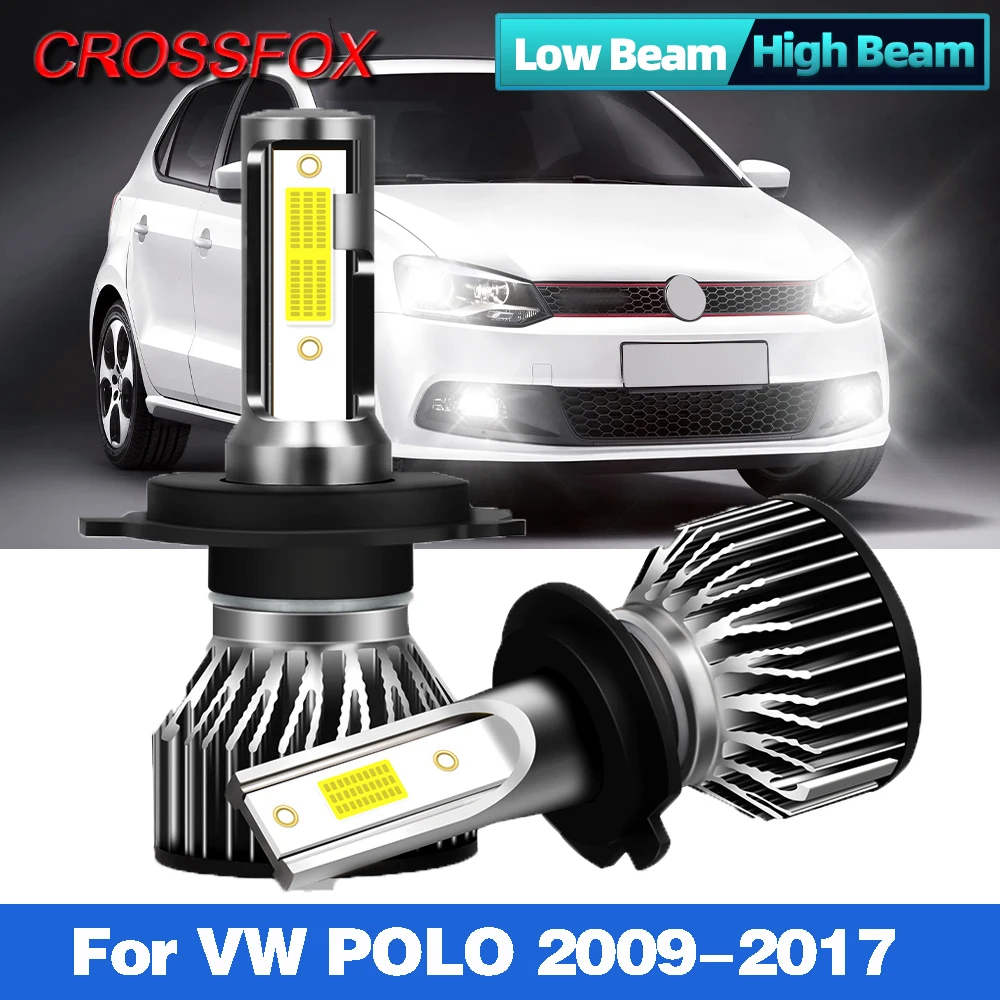 

H7 Turbo Led Headlight Bulbs Car Lights 12000LM 3570 CSP 6000K White For VW POLO 2009 2010 2011 2012 2013 2014 2015 2016 2017